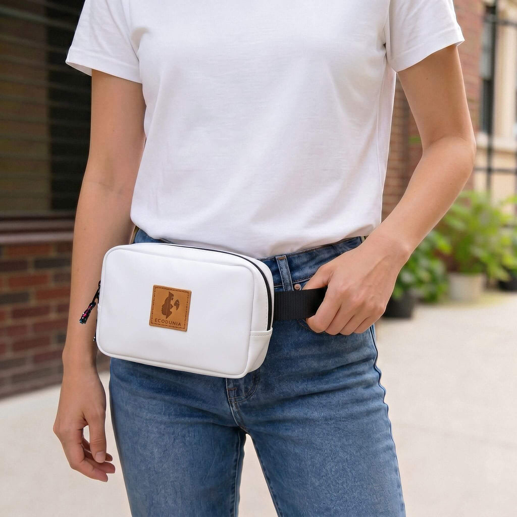 Vegan Leather Belt Bag for Men & Women, Crossbody Fanny Pack