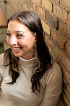 Wonder Hammered Brass Earrings by Fair Anita