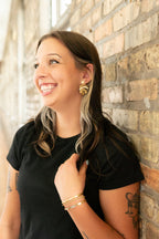 Wonder Hammered Brass Earrings by Fair Anita