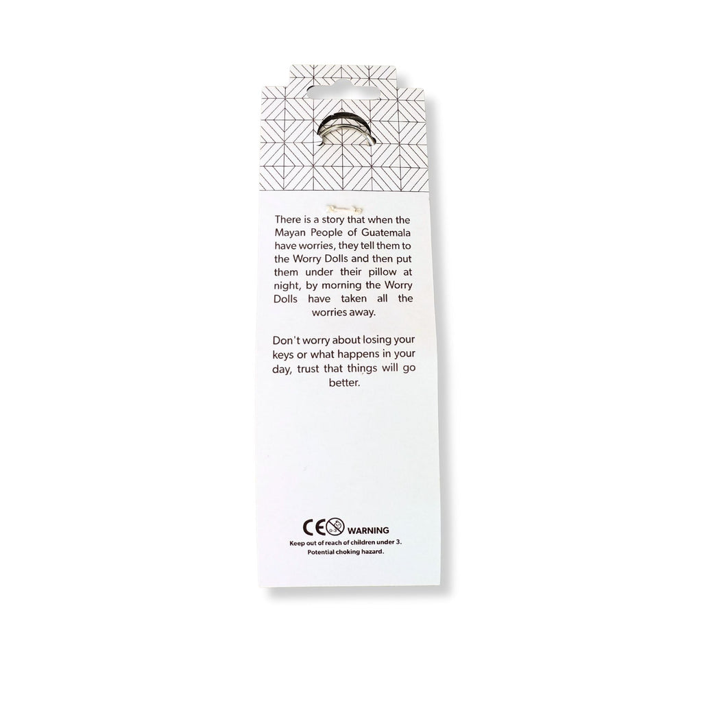 Worry Free Amulet Keyring with Worry Dolls