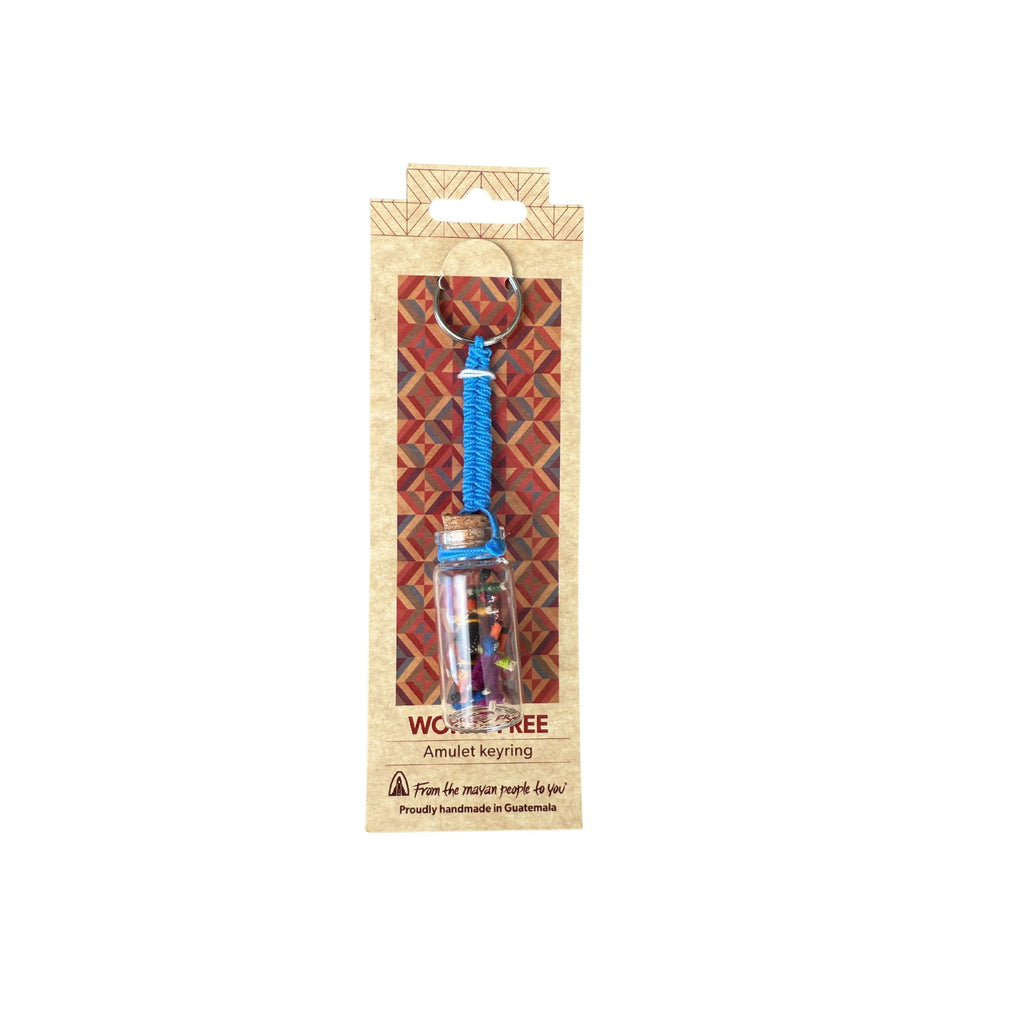 Worry Free Amulet Keyring with Worry Dolls