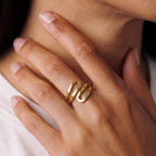 Sai Adjustable Wrap Ring Unisex, Statement Jewelry