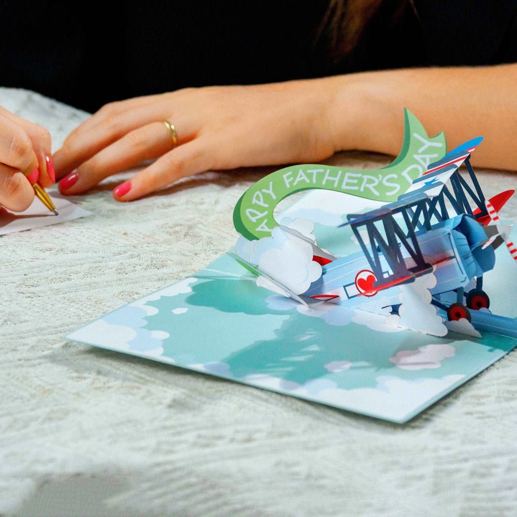 Happy Fathers Day Plane Pop Up Card by Paper Love