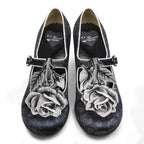 Chocolaticas® Mid Heels Black Tudor Women's Mary Jane Pump by Hot Chocolate Design
