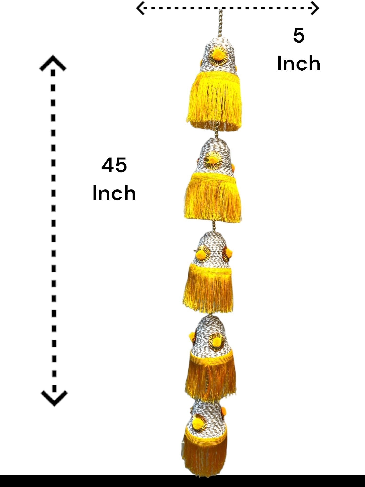Cone Shape & Fringe Lari, Set of 2