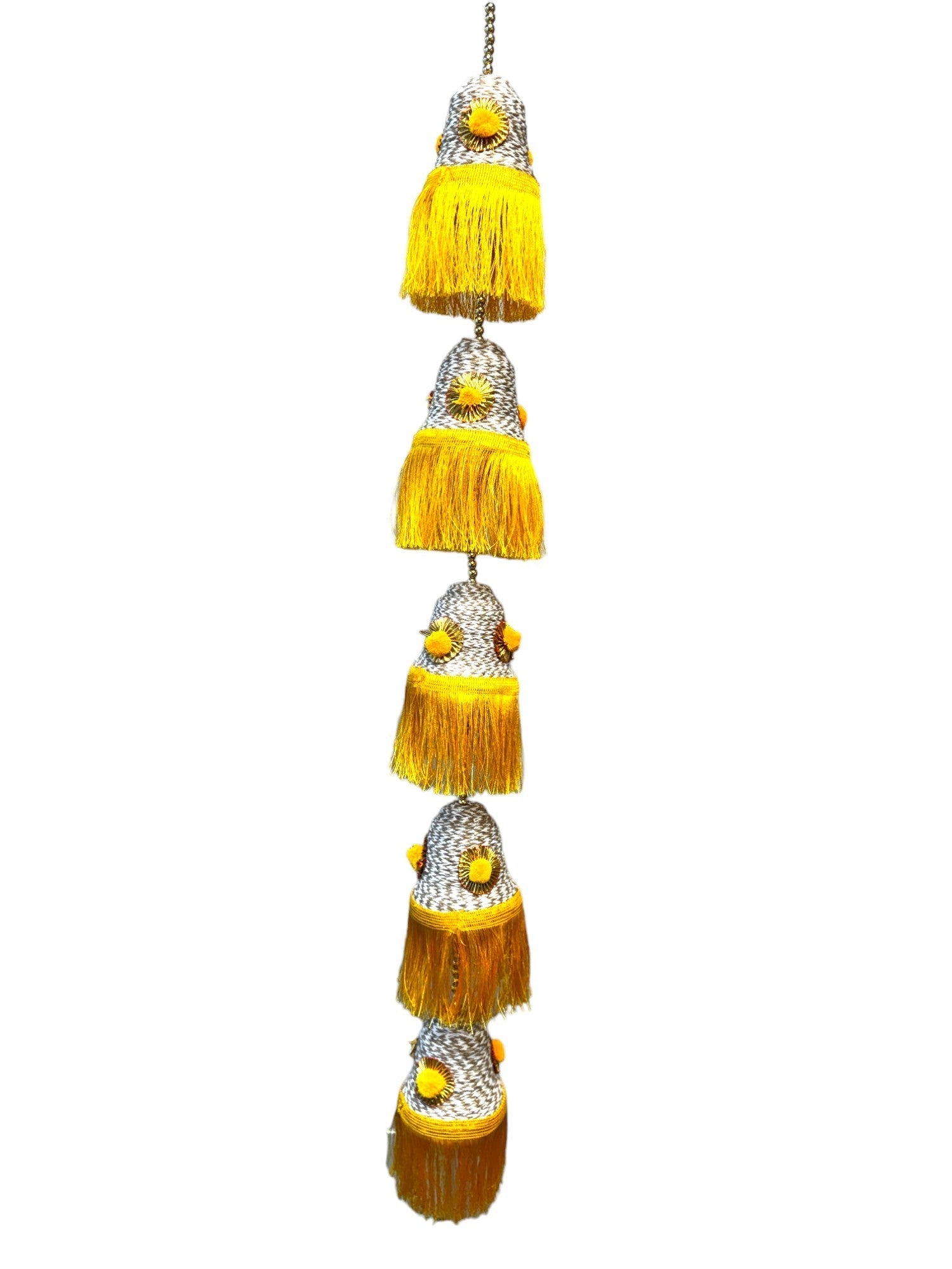 Cone Shape & Fringe Lari, Set of 2