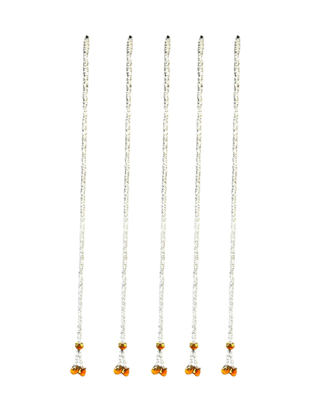 Scented Jasmine Gajra Lari with PomPom, Set of 5