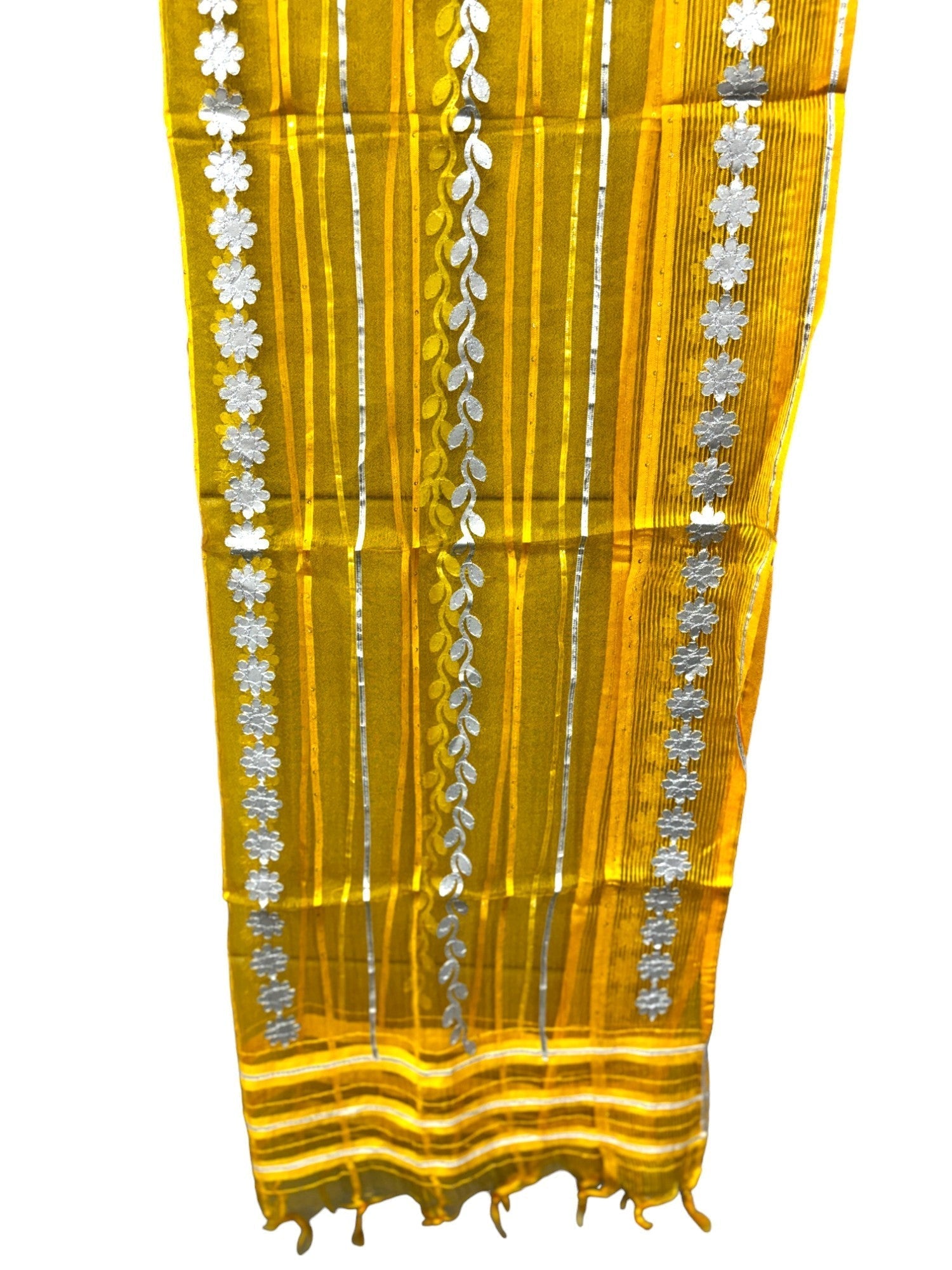 Dupatta with Silver Gota Work