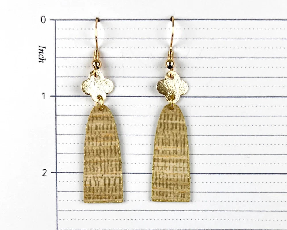 Goldenrod Skinny Arch Earrings with Gold Accent by Gracie Nicole