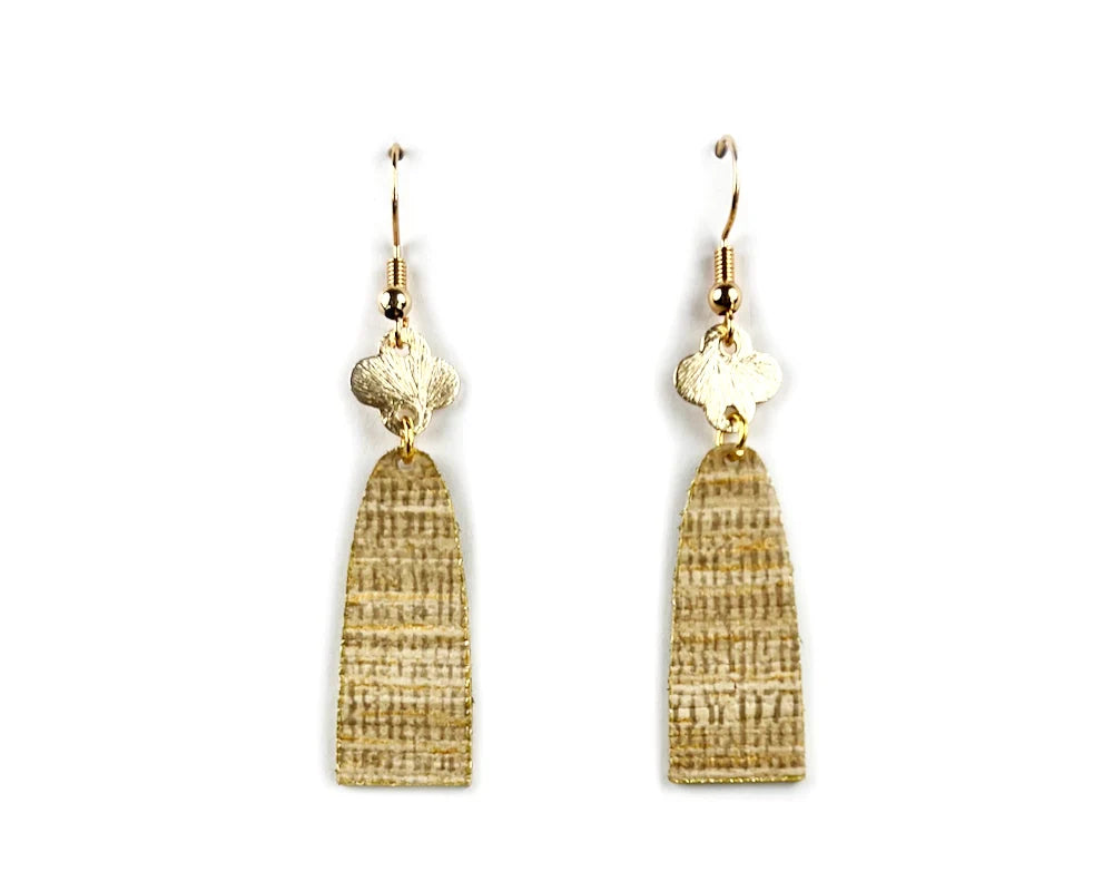 Goldenrod Skinny Arch Earrings with Gold Accent by Gracie Nicole