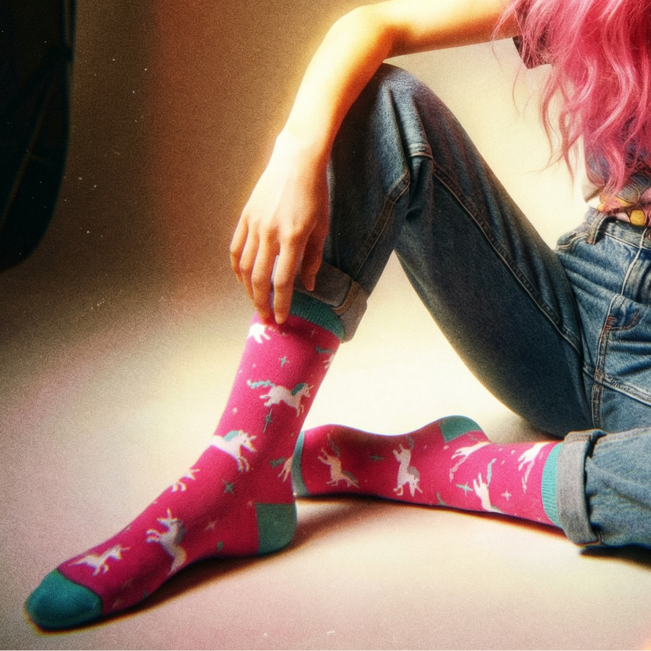 You Are Freakin' Majestic Unicorn Box Sign And Socks Giftable Set | Gift for Her