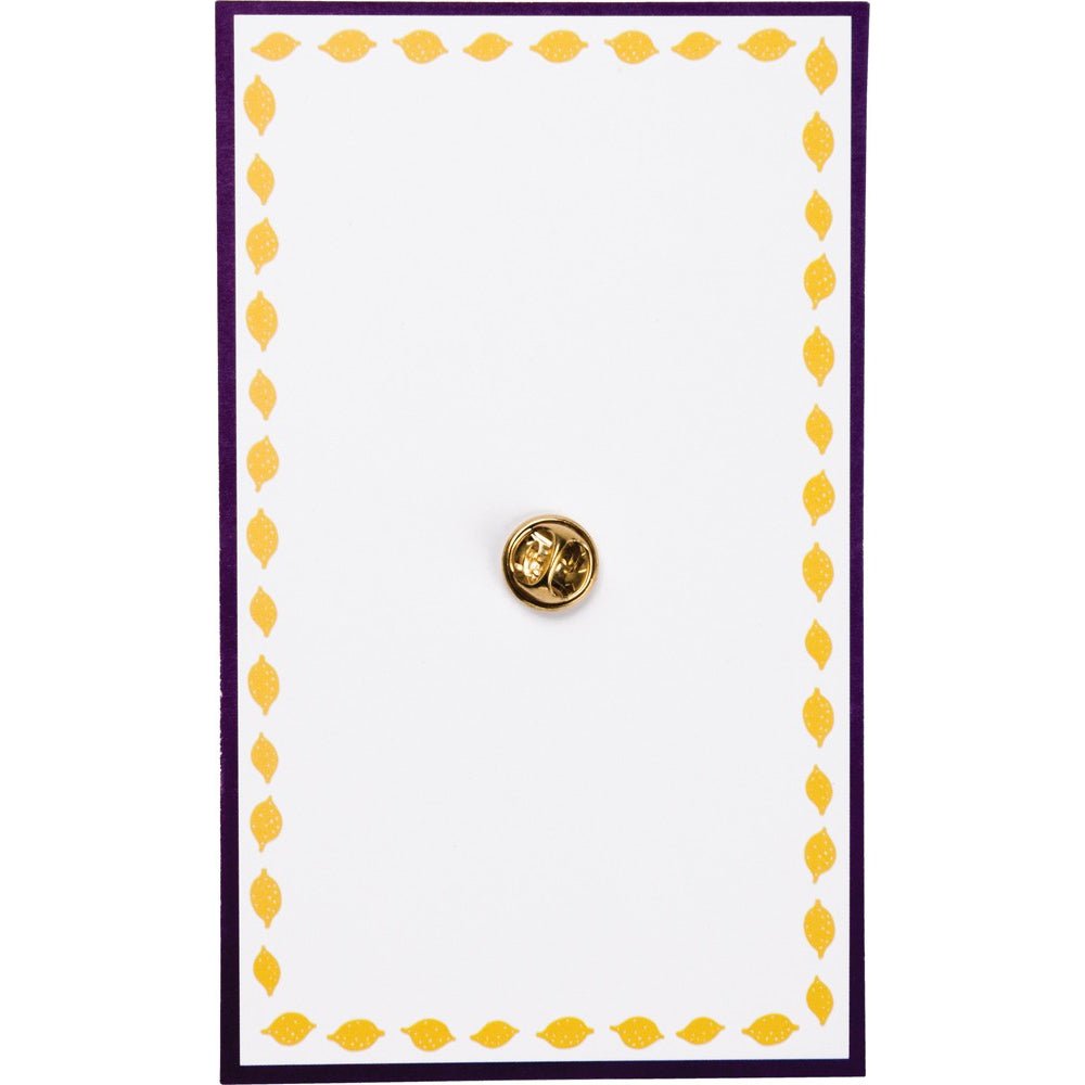 You Are My Main Squeeze Hugging Lemons Enamel Pin in Yellow