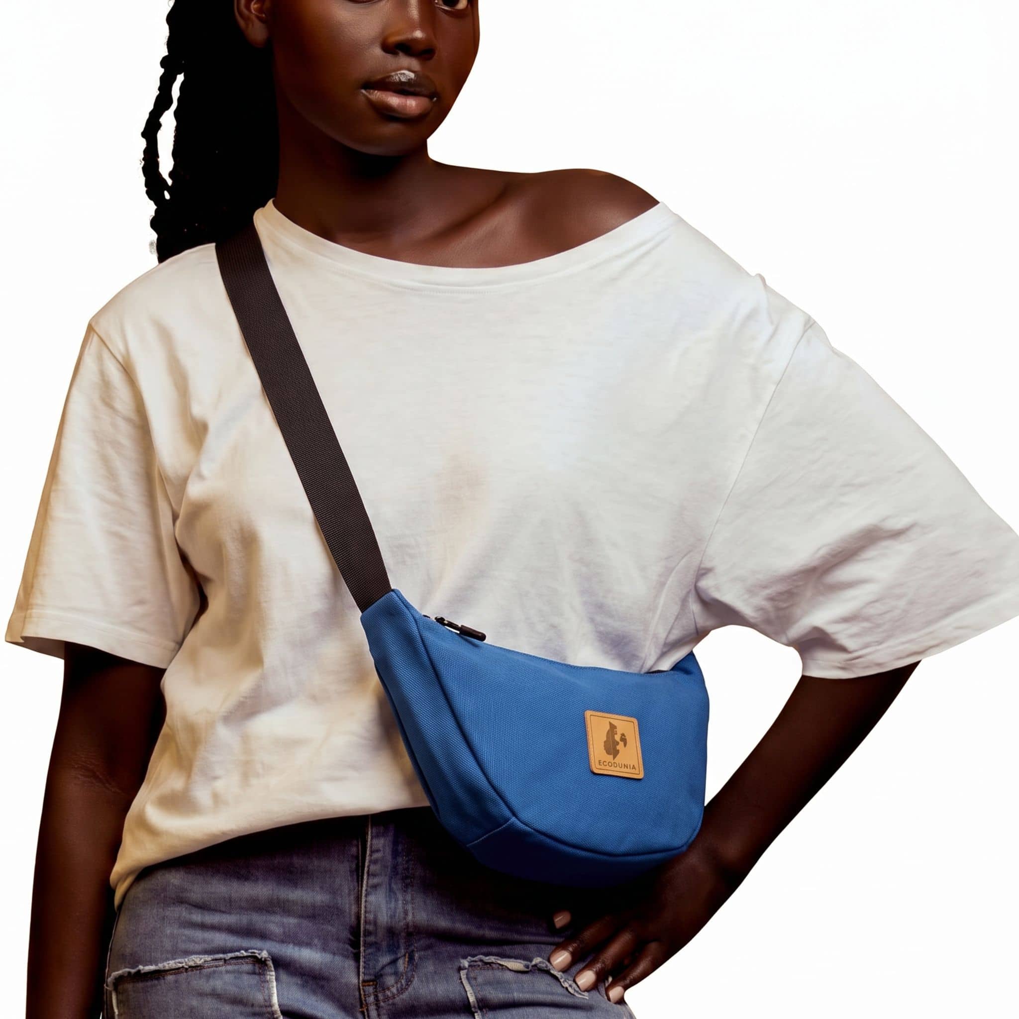 Round Mini Shoulder Bags for Women - Canvas Bag