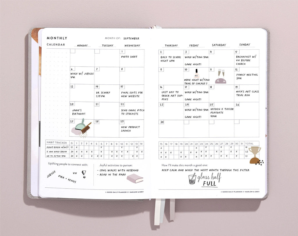 A Good Daily Planner (6-months undated) by Harlow & Grey