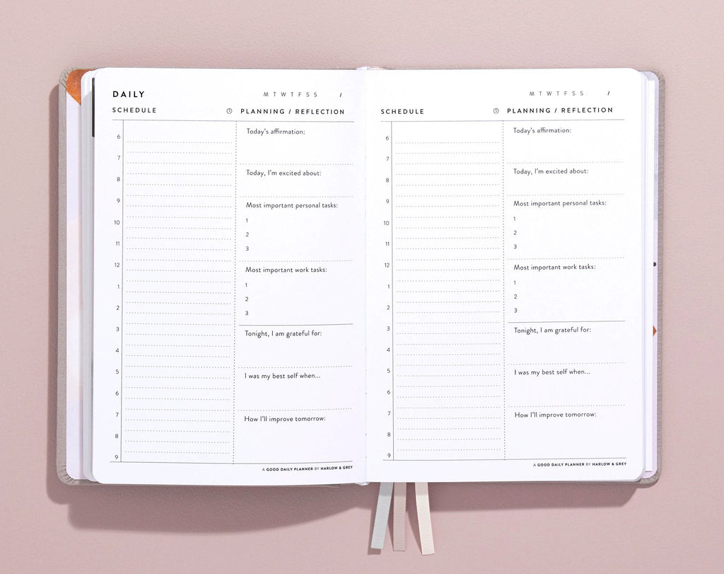 A Good Daily Planner (6-months undated) by Harlow & Grey