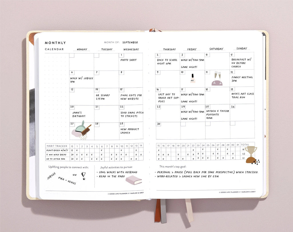 A Good Life Planner (3-months Undated Planner) by Harlow & Grey