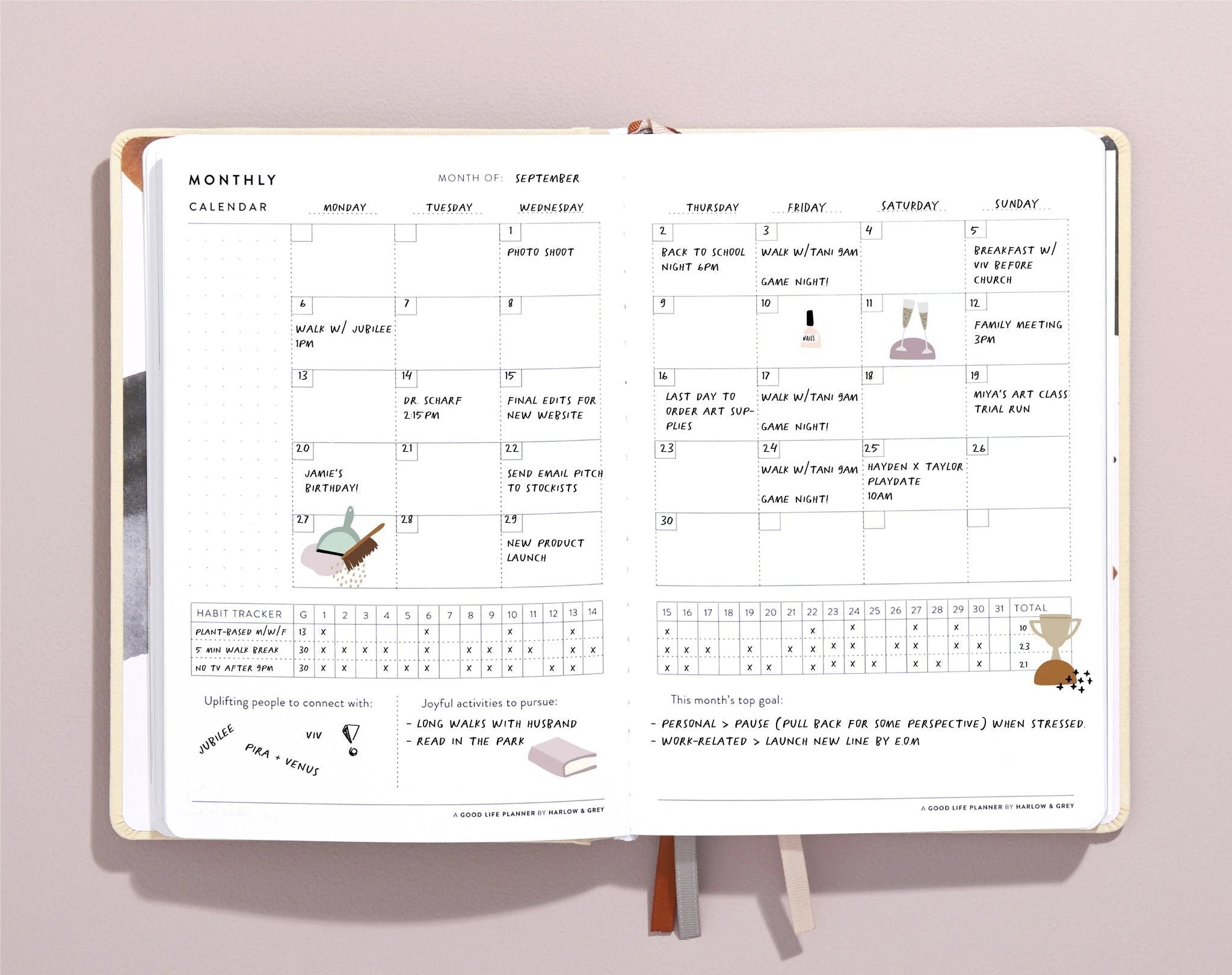 A Good Life Planner (3-months Undated Planner) by Harlow & Grey