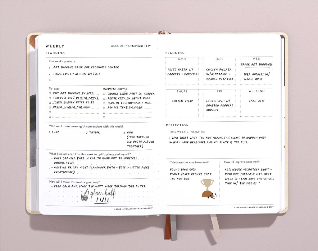 A Good Life Planner (3-months Undated Planner) by Harlow & Grey
