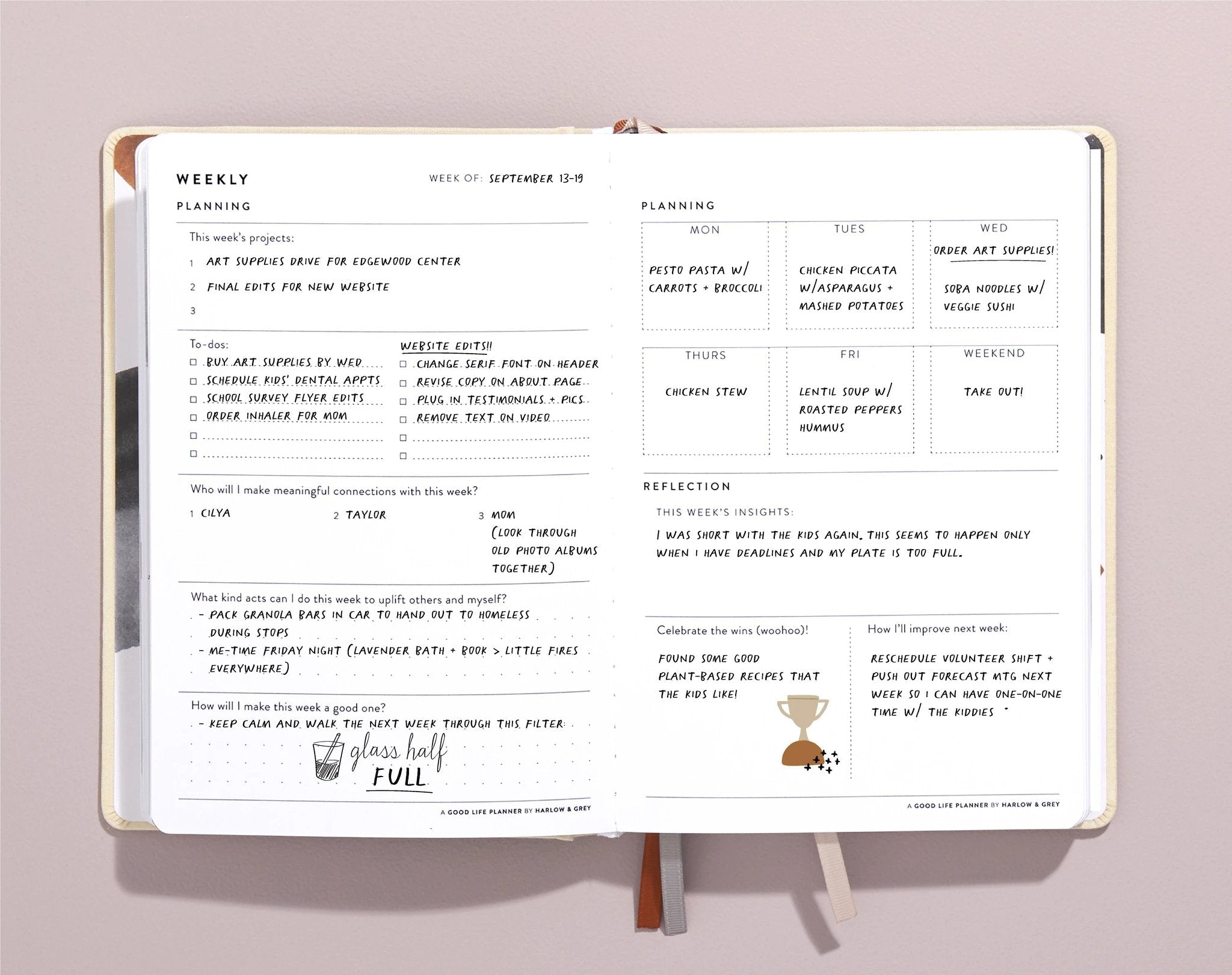 A Good Life Planner (3-months Undated Planner) by Harlow & Grey