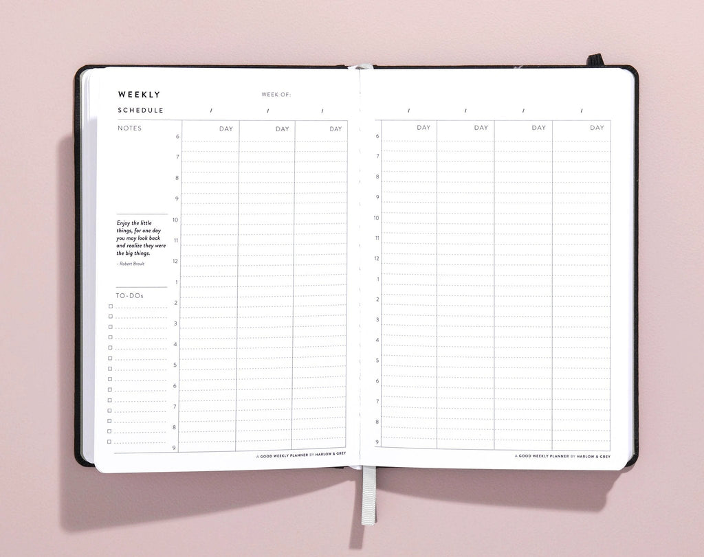 A Good Weekly Planner (12-Months Weekly Undated Planner) by Harlow & Grey