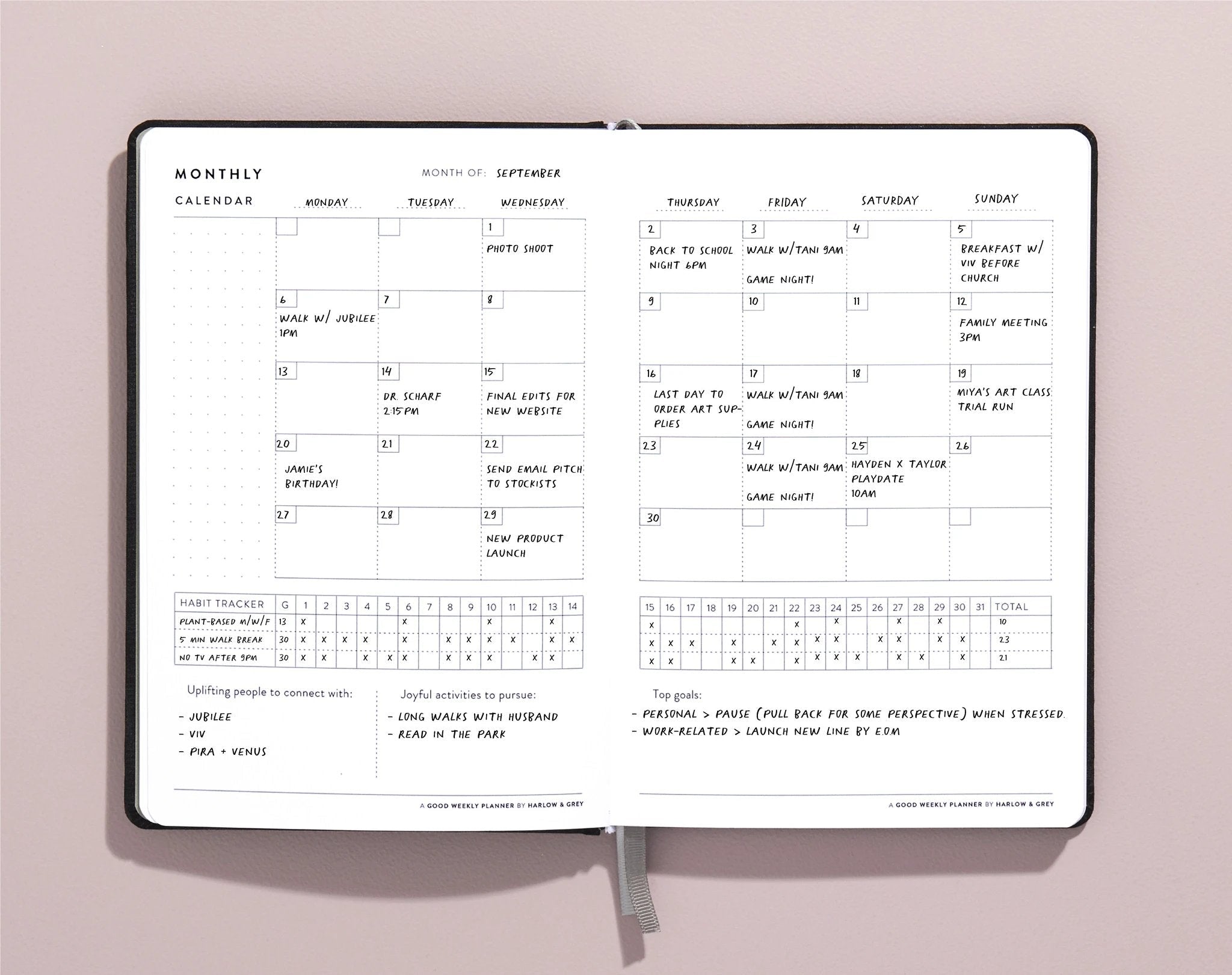 A Good Weekly Planner (12-Months Weekly Undated Planner) by Harlow & Grey
