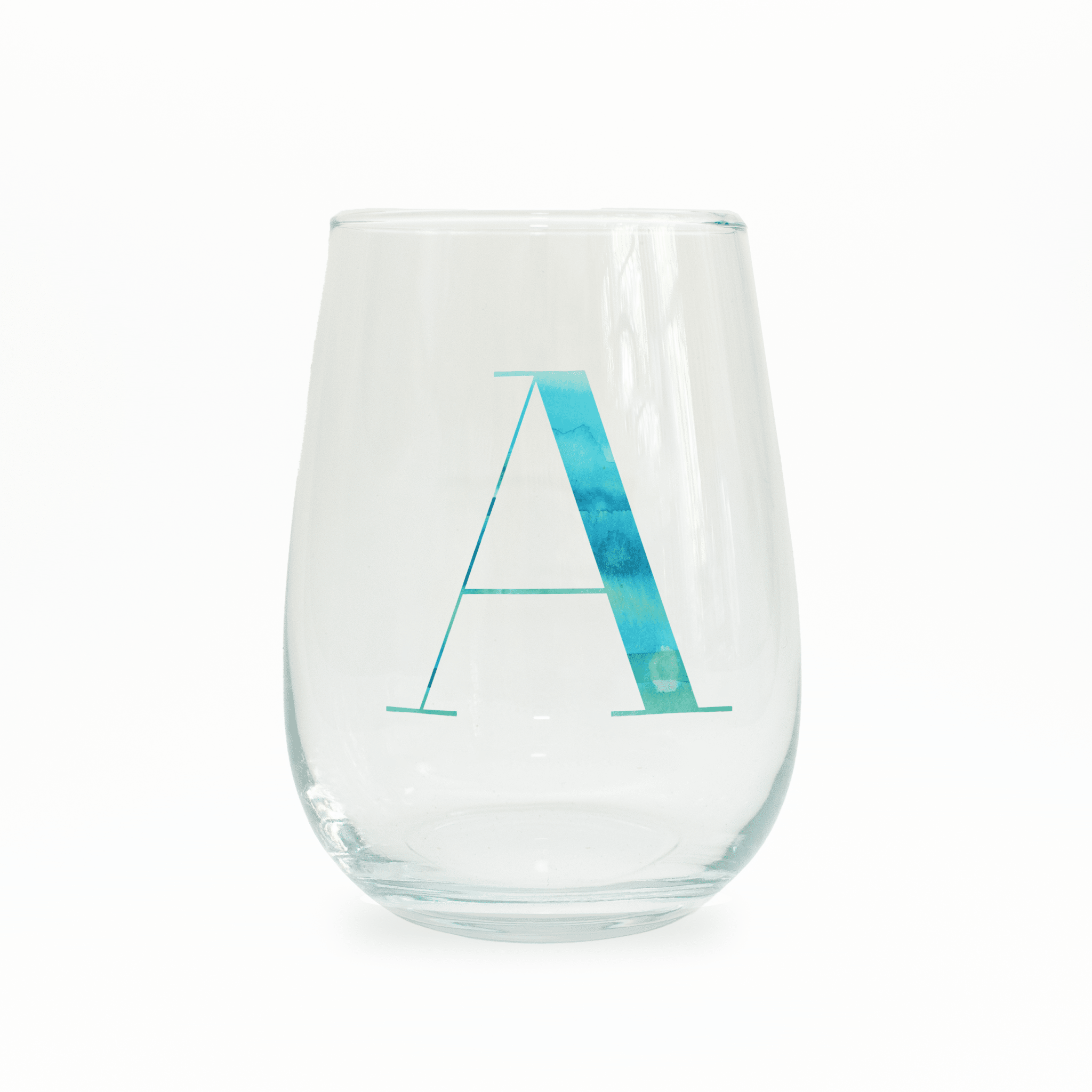 A Monogram Stemless Wine Glass Wine Glass La Vie Bien A Monogram Stemless Wine Glass