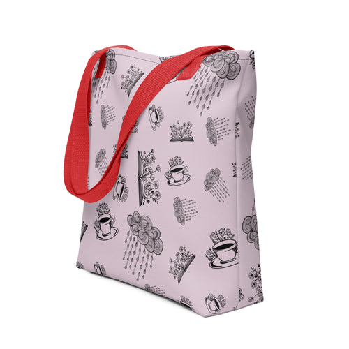 A rainy day for coffee and books Tote bag