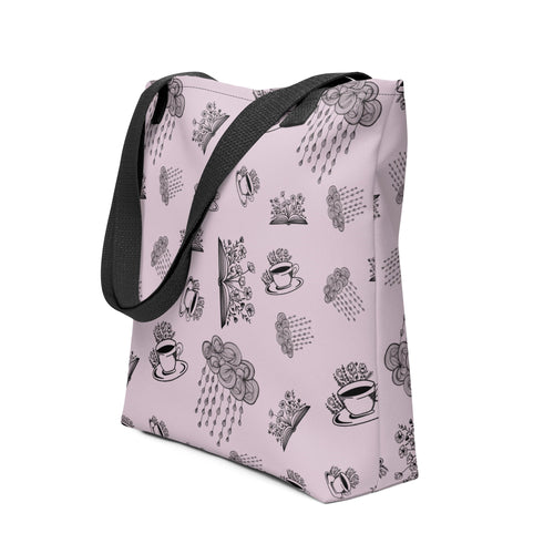 A rainy day for coffee and books Tote bag