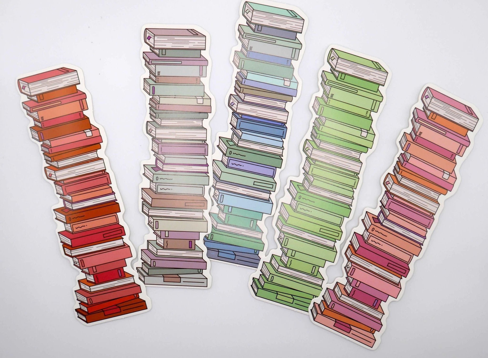 A Reader's Book Stack Paper Bookmarks (Set of 3) by Why Begin
