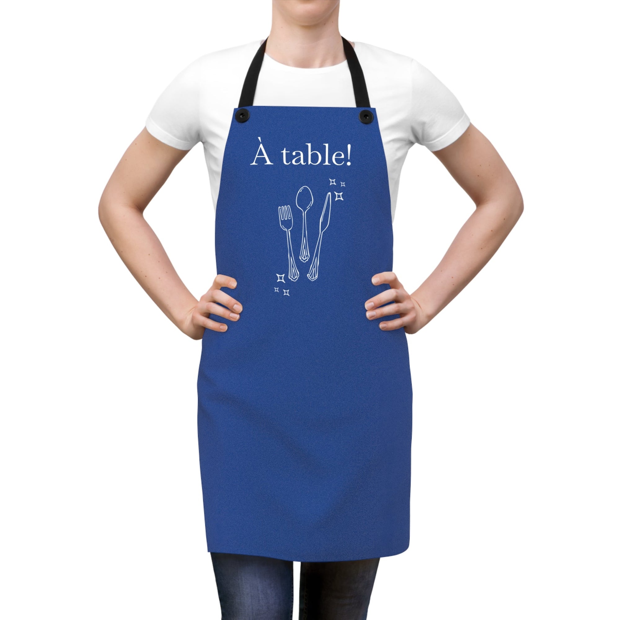 A table! French Chef Blue Apron, Kitchen Cooking Baking Gift