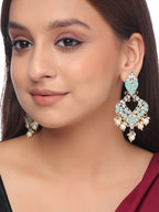Shoshaa Turquoise Blue Contemporary Drop Earrings For Women