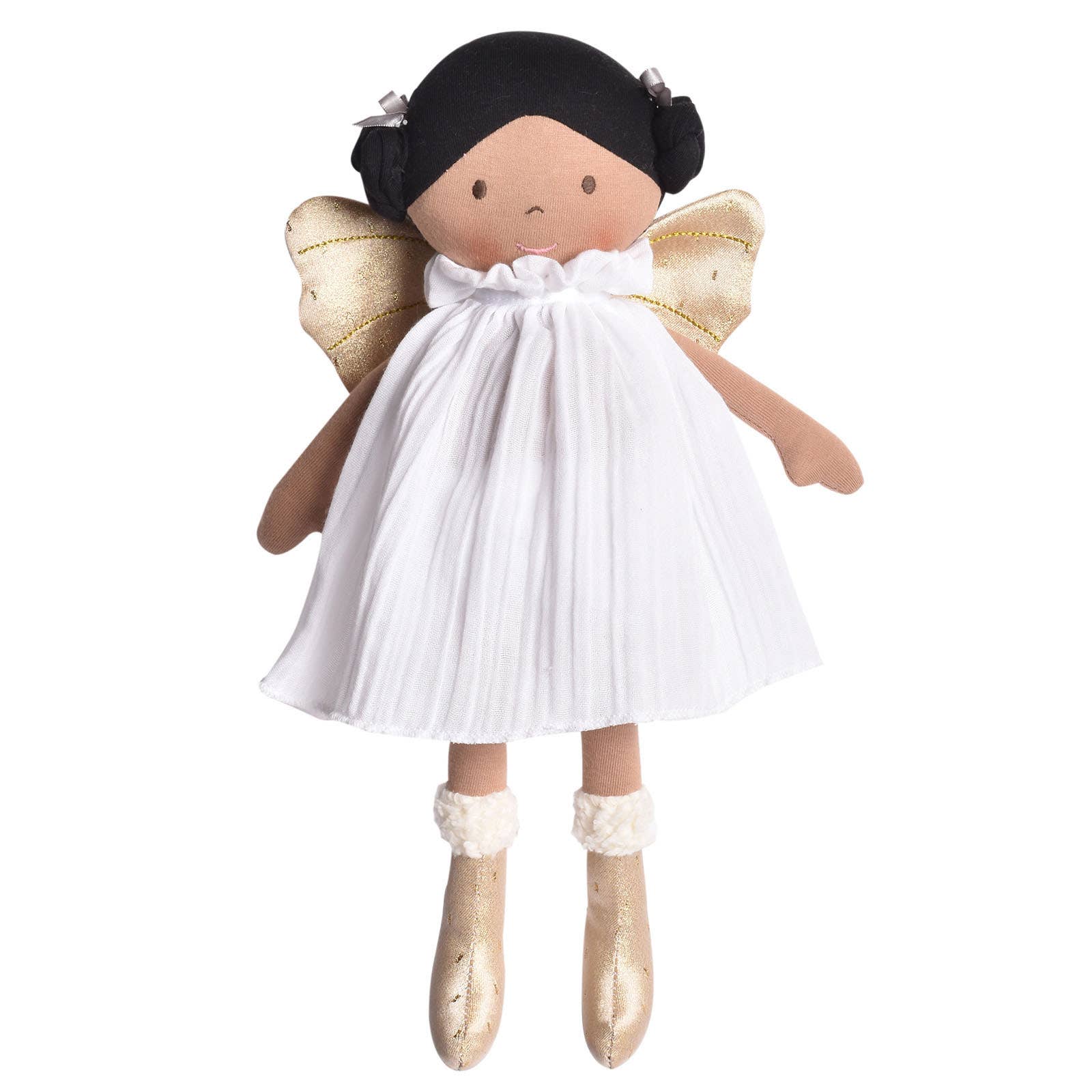 Organic Fairy Doll for Babies – Aurora with Gold Wings