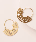 Abhaya Cutout Hoop Earrings HME stock line La Vie Bien Abhaya Cutout Hoop Earrings