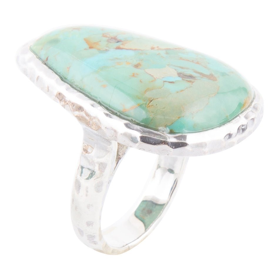 Abstract Blue Turquoise and Sterling Silver Ring Rings La Vie Bien Abstract Blue Turquoise and Sterling Silver Ring