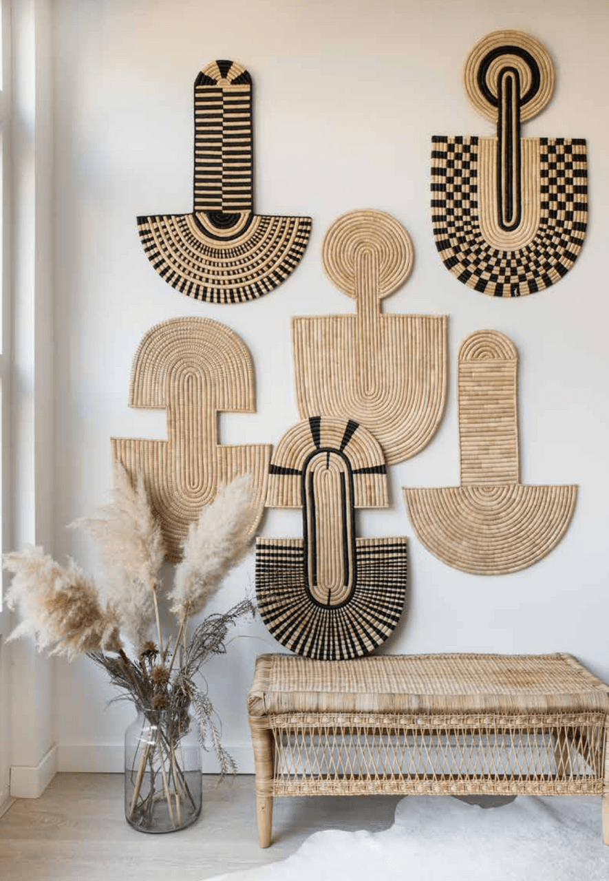 Abstract Mask Wall Hanging 3 La Vie Bien Abstract Mask Wall Hanging 3