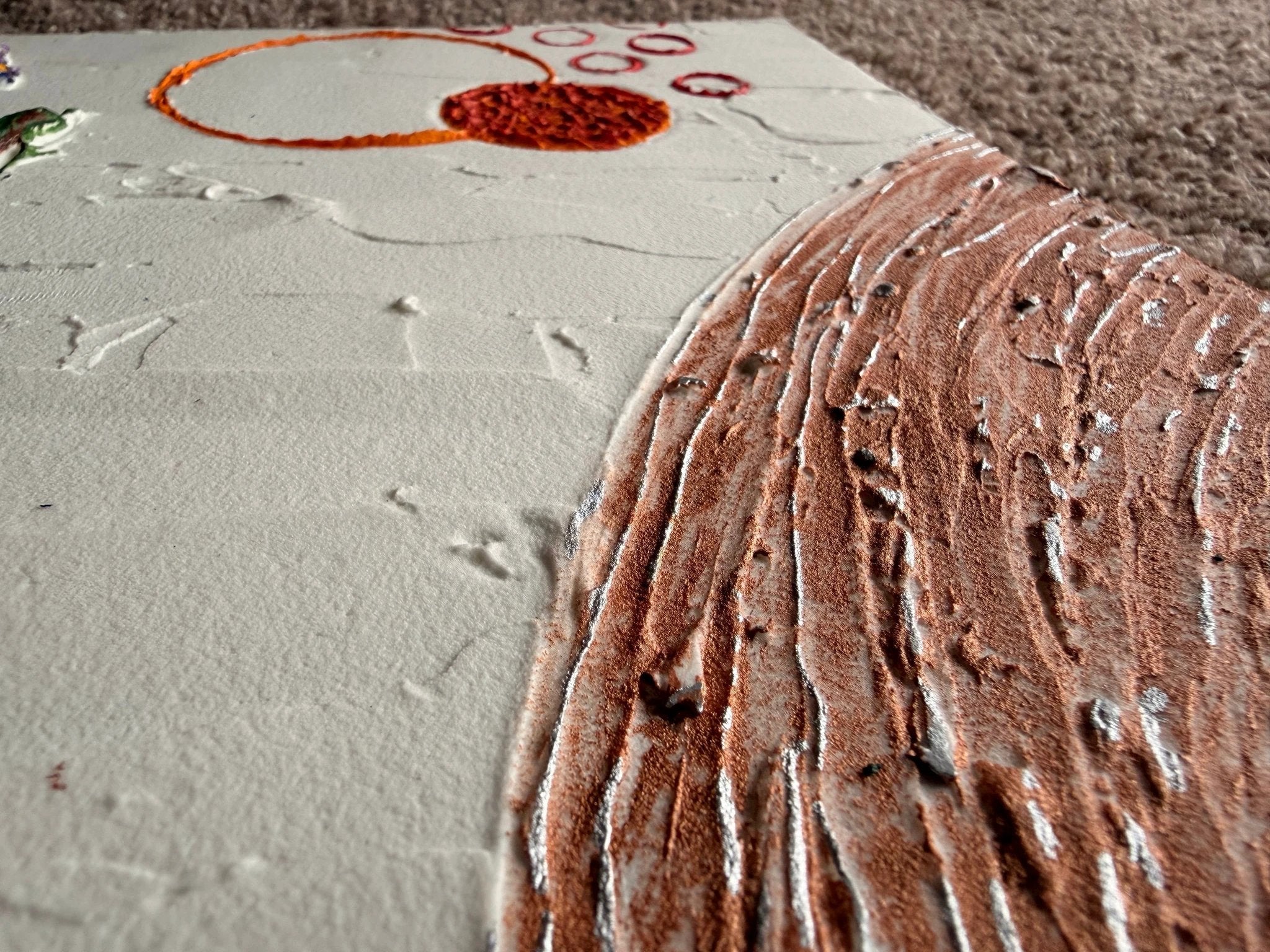 Abstract Plaster Painting