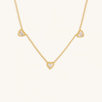 Abundant Solace Mother of Pearl Heart Gold Necklace