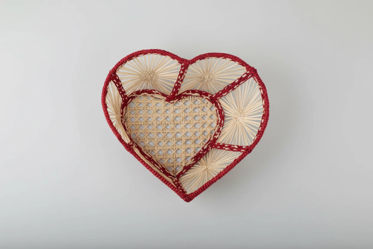 Heart Handwoven Iraca Palm Basket by MacondoForever