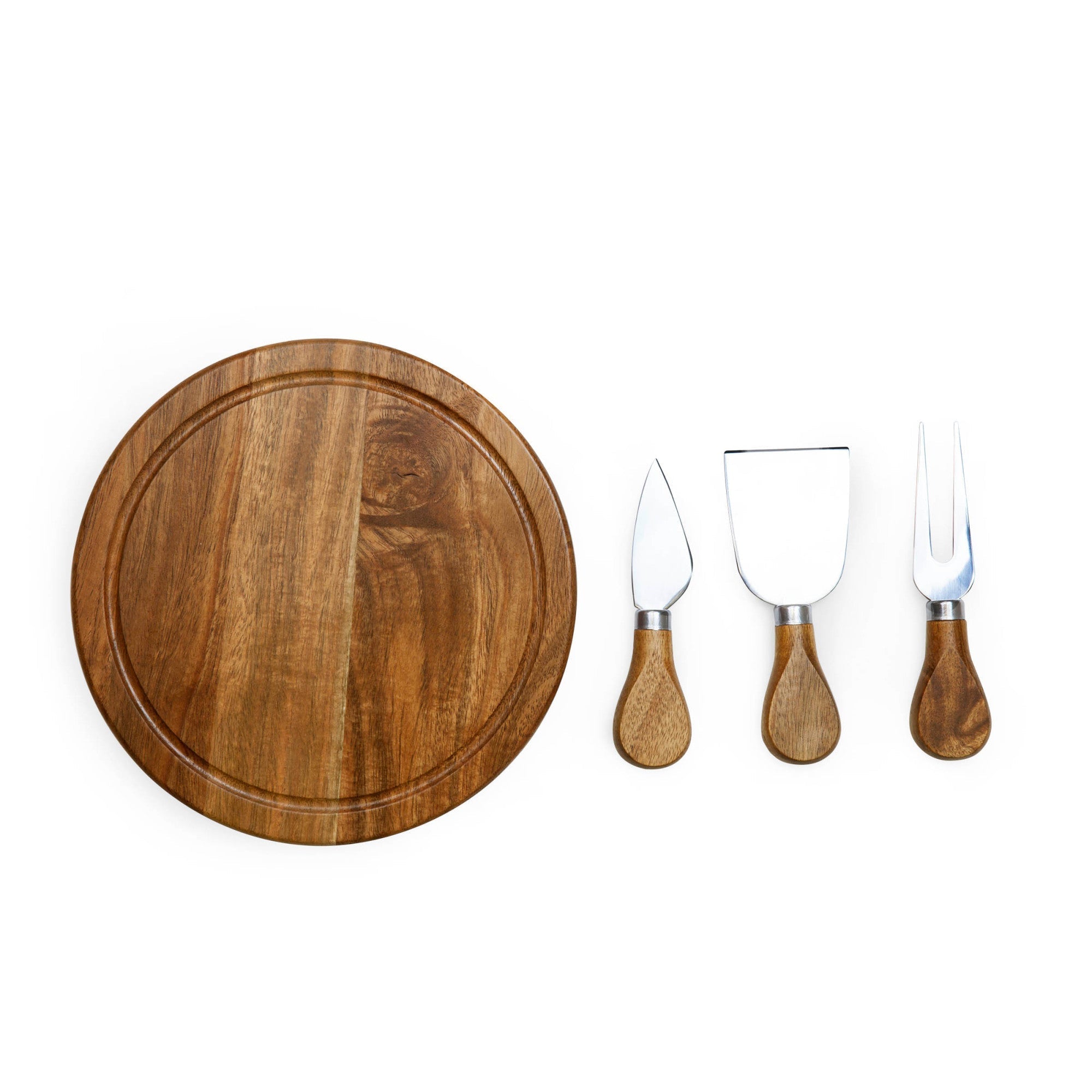 Acacia Brie Cheese Cutting Board & Tools Set Core La Vie Bien Acacia Brie Cheese Cutting Board & Tools Set