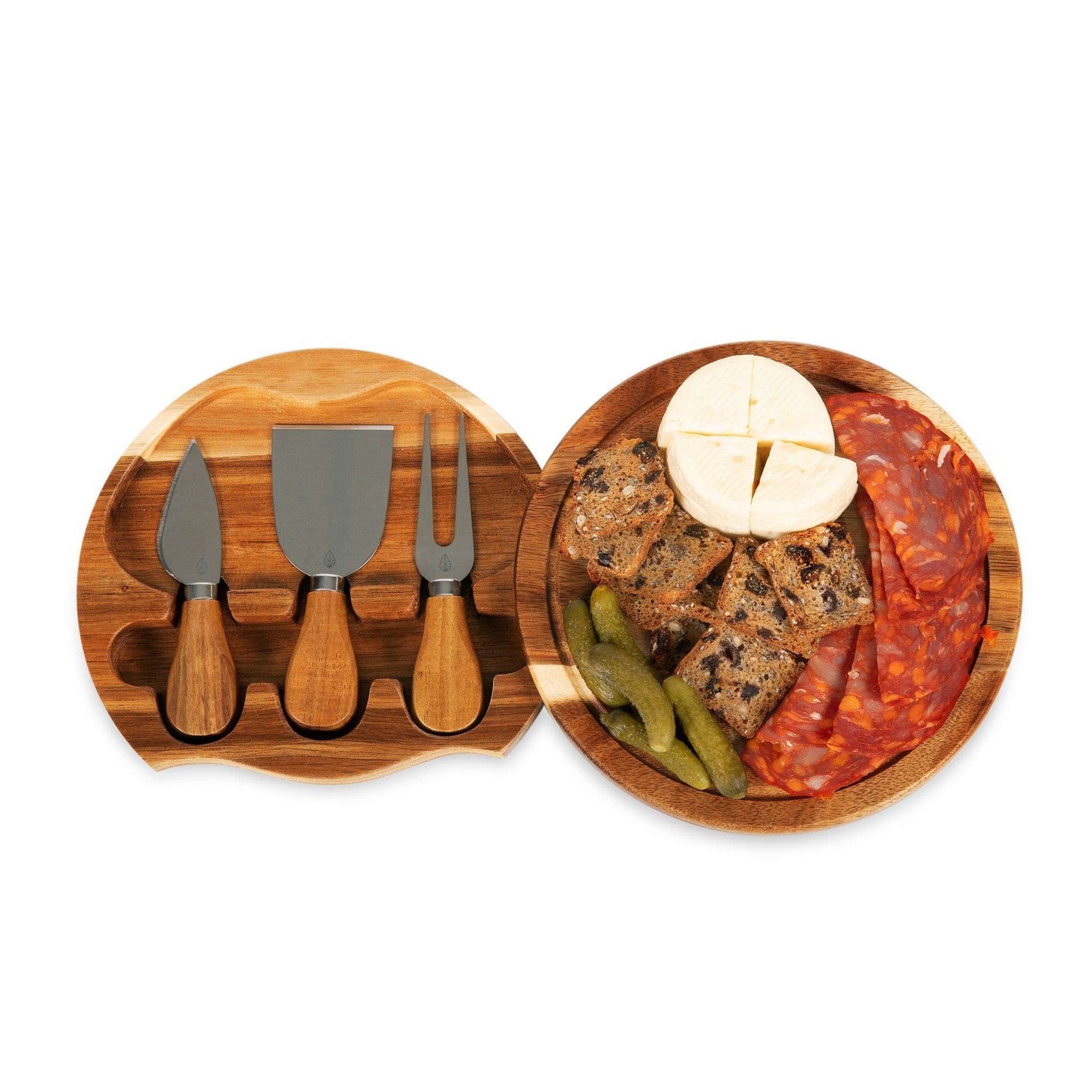 Acacia Brie Cheese Cutting Board & Tools Set Core La Vie Bien Acacia Brie Cheese Cutting Board & Tools Set
