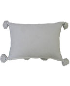 Accent Pillow with Large Poms and Corner Tassels 14" x 20" with Insert Throw Pillow La Vie Bien Accent Pillow with Large Poms and Corner Tassels 14" x 20" with Insert