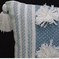 Accent Pillow with Large Poms and Corner Tassels 14" x 20" with Insert Throw Pillow La Vie Bien Accent Pillow with Large Poms and Corner Tassels 14" x 20" with Insert