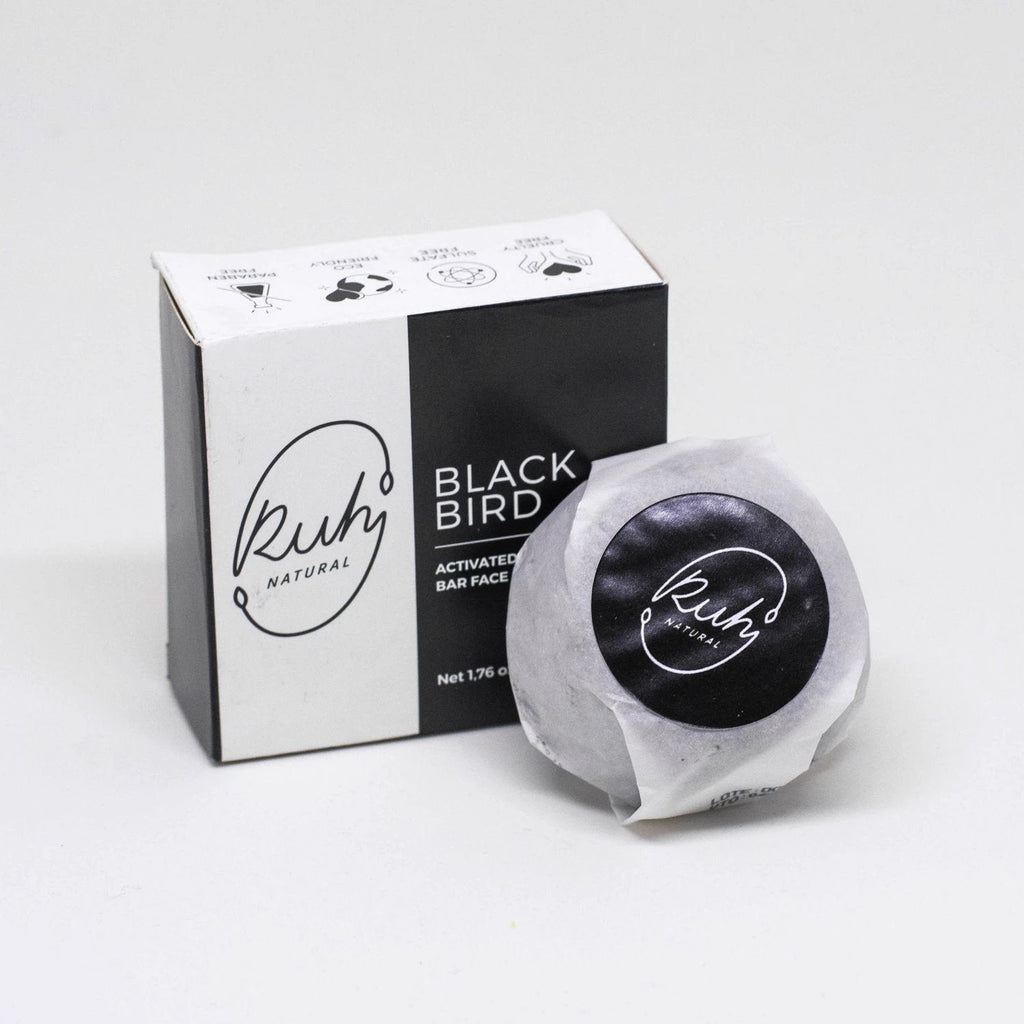 Activated Charcoal Bar Face Soap - Blackbird by Porto Boutique