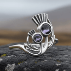 Adairia Scottish Thistle Amethyst Ring in Sterling Silver Ring La Vie Bien Adairia Scottish Thistle Amethyst Ring in Sterling Silver