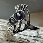 Adairia Scottish Thistle Amethyst Ring in Sterling Silver Ring La Vie Bien Adairia Scottish Thistle Amethyst Ring in Sterling Silver