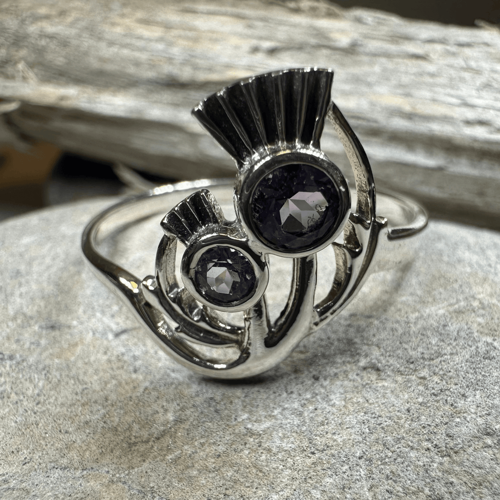 Adairia Scottish Thistle Amethyst Ring in Sterling Silver Ring La Vie Bien Adairia Scottish Thistle Amethyst Ring in Sterling Silver
