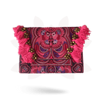 Adelita Embroidered Bird Boho Clutch iPad | Tablet Bag - Thailand Bags La Vie Bien Adelita Embroidered Bird Boho Clutch iPad | Tablet Bag - Thailand