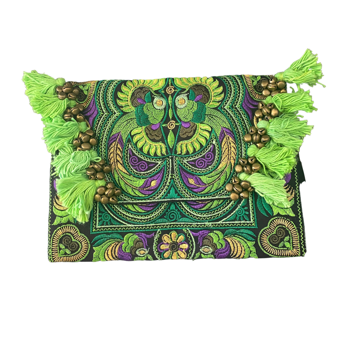 Adelita Embroidered Bird Boho Clutch iPad | Tablet Bag - Thailand Bags La Vie Bien Adelita Embroidered Bird Boho Clutch iPad | Tablet Bag - Thailand