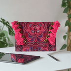 Adelita Embroidered Bird Boho Clutch iPad | Tablet Bag - Thailand Bags La Vie Bien Adelita Embroidered Bird Boho Clutch iPad | Tablet Bag - Thailand