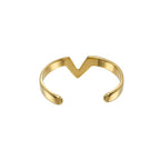 Adjustable Brass Open V-Shaped Cuff Bracelet - Nyeupe Bracelets La Vie Bien Adjustable Brass Open V-Shaped Cuff Bracelet - Nyeupe